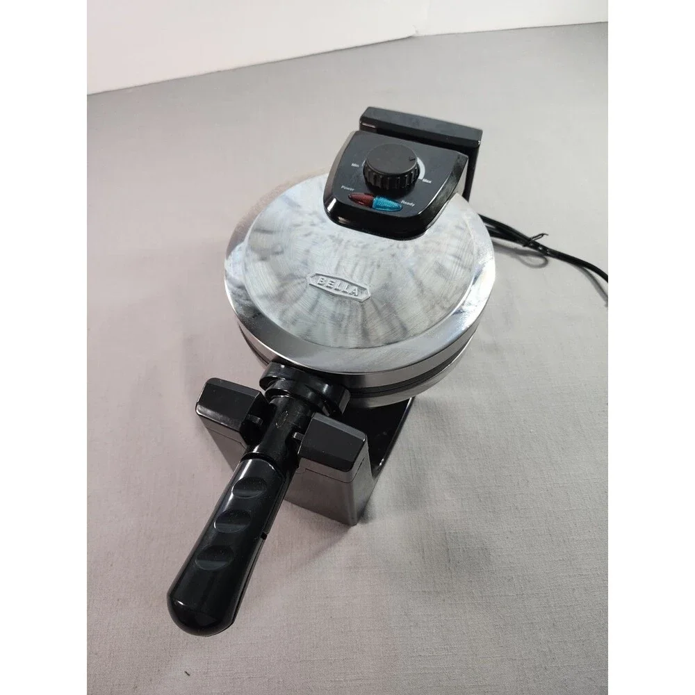 Bella Classic Round Belgian Waffle Maker Rotating Flip Nonstick...